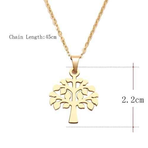 TITANIUM (NEVER FADE) TREE OF LIFE Necklace 45cm (SILVER ONLY)