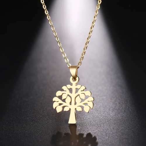 TITANIUM (NEVER FADE) TREE OF LIFE Necklace 45cm (SILVER ONLY)