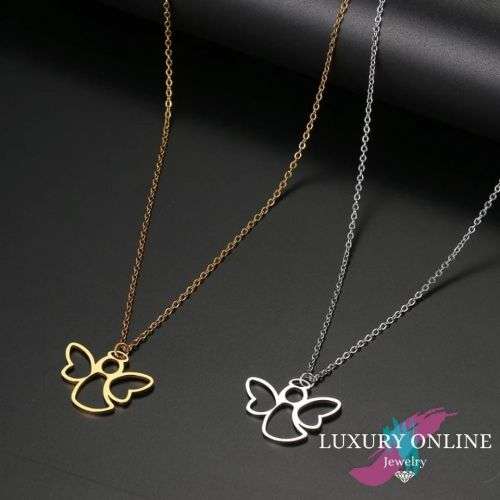 TITANIUM (NEVER FADE) ANGEL Necklace 45cm (SILVER ONLY)