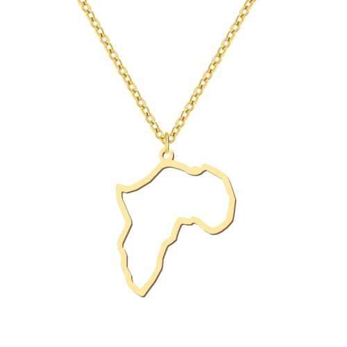 TITANIUM (NEVER FADE) AFRICA Necklace 45cm (SILVER ONLY)