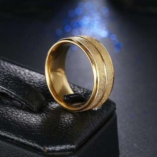 TITANIUM (NEVER FADE) FROSTED Ring Size 10 (SILVER ONLY)