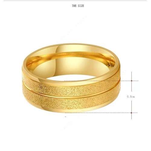 TITANIUM (NEVER FADE) FROSTED Ring Size 10 (SILVER ONLY)