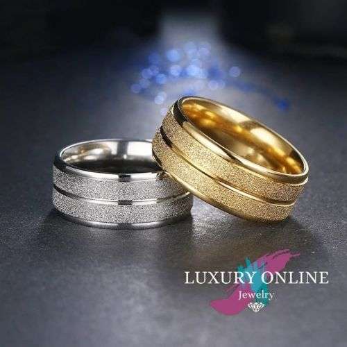 TITANIUM (NEVER FADE) FROSTED Ring Size 10 (SILVER ONLY)