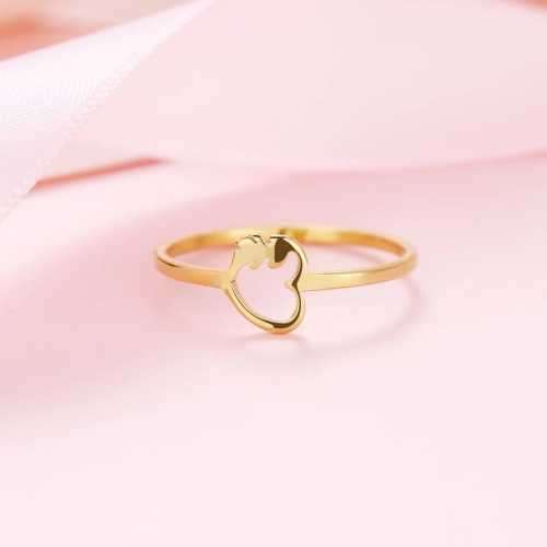 TITANIUM (NEVER FADE) HEART Ring SIZE 7 US (SILVER ONLY)