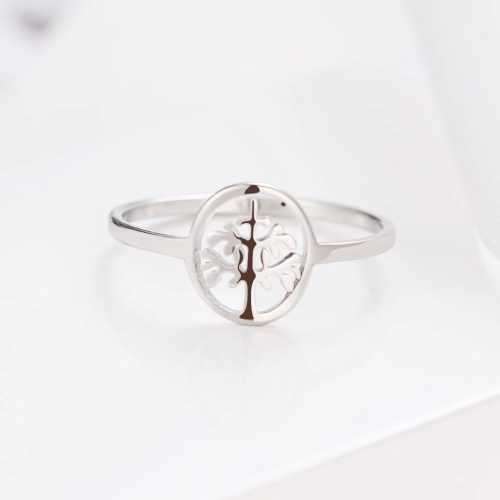 TITANIUM (NEVER FADE) TREE OF LIFE Ring SIZE 10 US (SILVER ONLY)