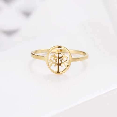 TITANIUM (NEVER FADE) TREE OF LIFE Ring SIZE 10 US (SILVER ONLY)