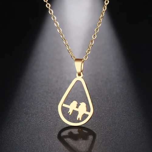 TITANIUM (NEVER FADE) BIRDS Necklace 45cm (SILVER ONLY)