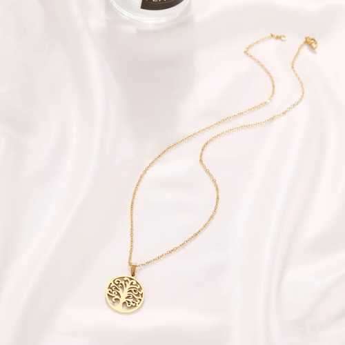 TITANIUM (NEVER FADE) TREE PENDANT Necklace 45cm (SILVER ONLY)