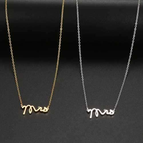 TITANIUM (NEVER FADE) MRS Necklace 45cm (SILVER ONLY)