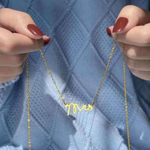 TITANIUM (NEVER FADE) MRS Necklace 45cm (SILVER ONLY)