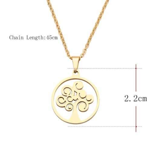 TITANIUM (NEVER FADE) TREE Necklace 45cm (SILVER ONLY)