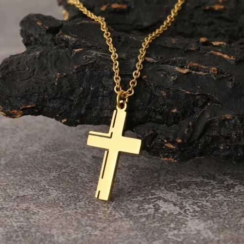 TITANIUM (NEVER FADE) CROSS Necklace 45cm (SILVER ONLY)