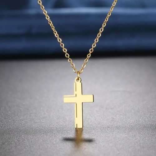 TITANIUM (NEVER FADE) CROSS Necklace 45cm (SILVER ONLY)