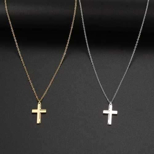 TITANIUM (NEVER FADE) CROSS Necklace 45cm (SILVER ONLY)
