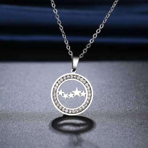 Retail Price R999 TITANIUM (NEVER FADE) FIVE STARS Necklace  45cm (SILVER ONLY)