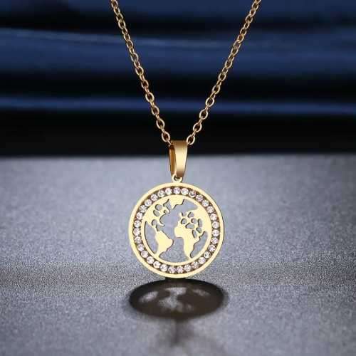 Retail Price R999 TITANIUM (NEVER FADE) WORLD MAP Necklace 45cm (SILVER ONLY)