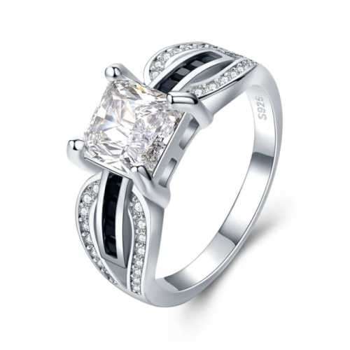 2 CT SOLID 925 STERLING SILVER RING SIZE 7 US