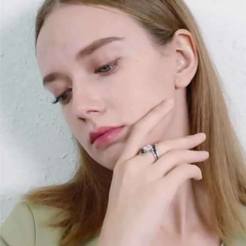 *CLEARANCE SALE* 2 CT SOLID 925 STERLING SILVER MODERN RING SIZE 8 US