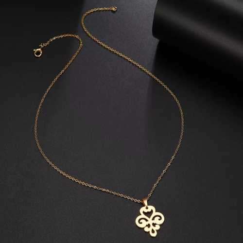 TITANIUM (NEVER FADE) PATTERN PENDANT Necklace 45cm (SILVER ONLY)