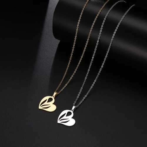 TITANIUM (NEVER FADE) HEART Necklace 45cm (SILVER ONLY)