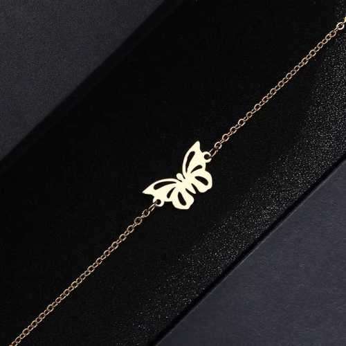 TITANIUM (NEVER FADE) BUTTERFLY Bracelet 20cm (SILVER ONLY)