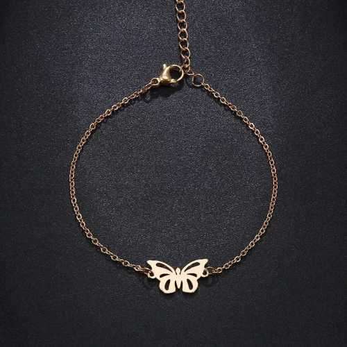 TITANIUM (NEVER FADE) BUTTERFLY Bracelet 20cm (SILVER ONLY)