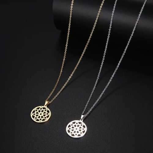 TITANIUM (NEVER FADE) "FLOWER AND HEARTS" Necklace 45cm (GOLD ONLY)