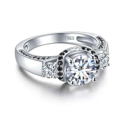 *CLEARANCE SALE* 2 CT SOLID 925 STERLING SILVER MODERN RING SIZE 6 US