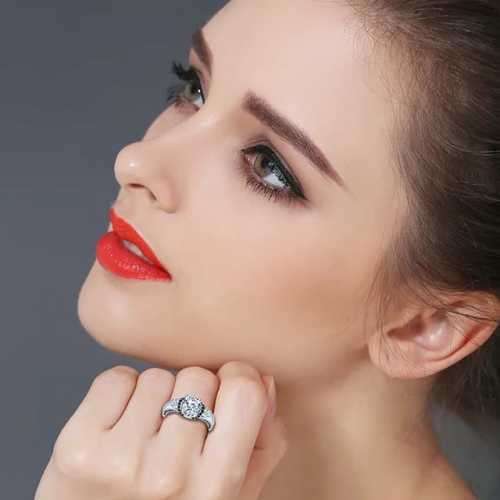 *CLEARANCE SALE* 2 CT SOLID 925 STERLING SILVER MODERN RING SIZE 6 US