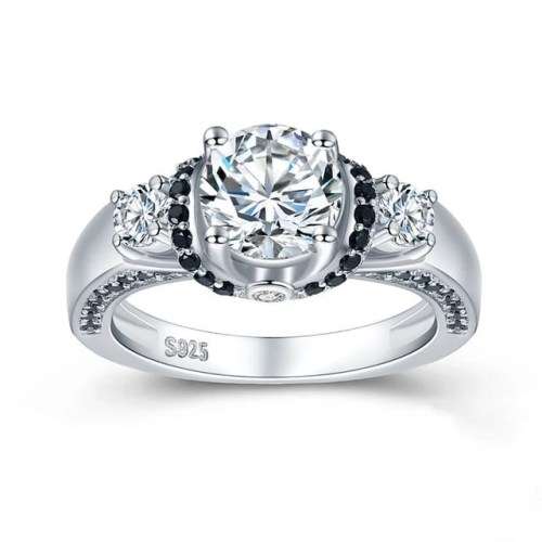 *CLEARANCE SALE* 2 CT SOLID 925 STERLING SILVER MODERN RING SIZE 6 US