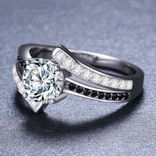 *CLEARANCE SALE* 1.5 CT SOLID 925 STERLING SILVER MODERN RING SIZE 7 US