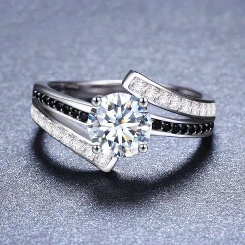 *CLEARANCE SALE* 1.5 CT SOLID 925 STERLING SILVER MODERN RING SIZE 7 US