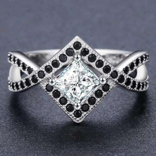 *CLEARANCE SALE* 2CT SOLID 925 STERLING SILVER MODERN RING SIZE 8 US