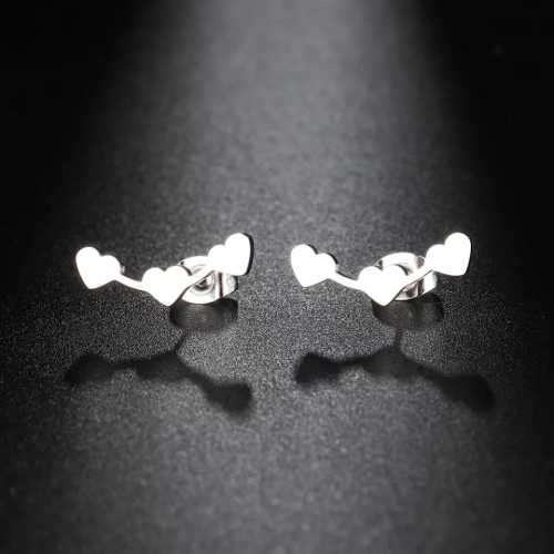 Retail Price R699 TITANIUM (NEVER FADE) TRIPLE HEART EARRINGS (GOLD ONLY)