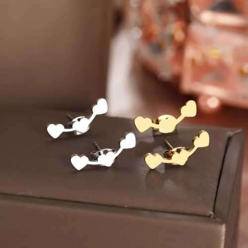 Retail Price R699 TITANIUM (NEVER FADE) TRIPLE HEART EARRINGS (GOLD ONLY)