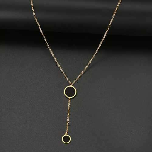 Retail Price R1099 TITANIUM (NEVER FADE) TWO BLACK STONES Necklace 45cm (SILVER ONLY)