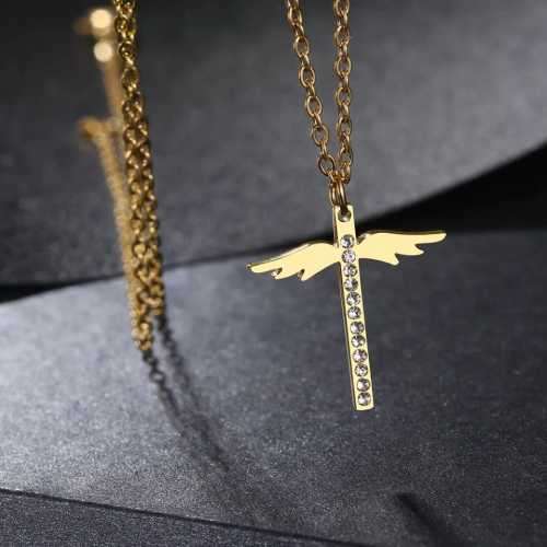 Retail Price R1299 TITANIUM (NEVER FADE) ANGEL WINGS Necklace 45cm (SILVER ONLY)