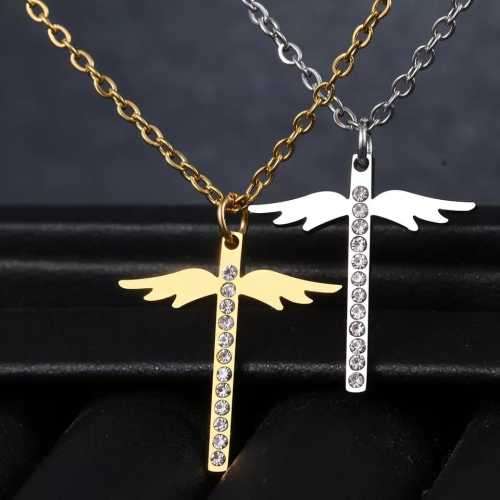 Retail Price R1299 TITANIUM (NEVER FADE) ANGEL WINGS Necklace 45cm (SILVER ONLY)