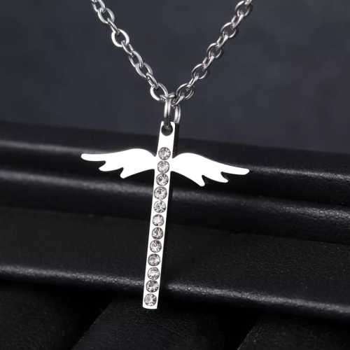 Retail Price R1299 TITANIUM (NEVER FADE) ANGEL WINGS Necklace 45cm (SILVER ONLY)
