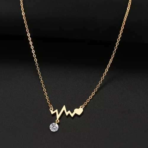 Retail Price R1299 TITANIUM (NEVER FADE) HEARTBEAT WITH HEART Necklace 45cm (SILVER ONLY)