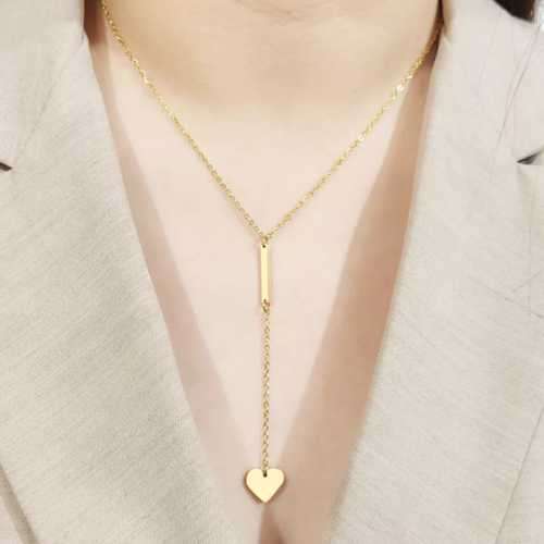 Retail Price R1399 TITANIUM (NEVER FADE) SOLID HEART Necklace  (GOLD ONLY)