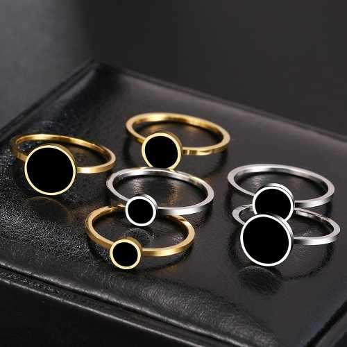 Retail Price R1449 TITANIUM (NEVER FADE) SILVER Ring with Black Stone SIZE 8 US