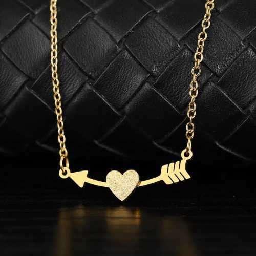 Retail Price R1099 TITANIUM (NEVER FADE) HEART WITH ARROW Necklace 45 cm (SILVER ONLY)