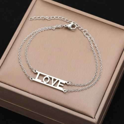 Retail Price R1299 TITANIUM (NEVER FADE) LOVE  Bracelet 20cm (SILVER ONLY)
