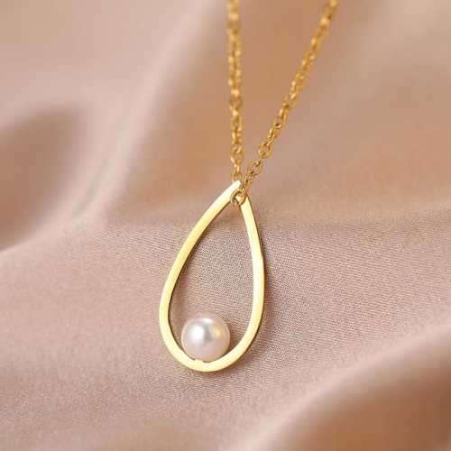 Retail Price R1199 TITANIUM (NEVER FADE) TEAR PEARL Necklace 45cm (SILVER ONLY)