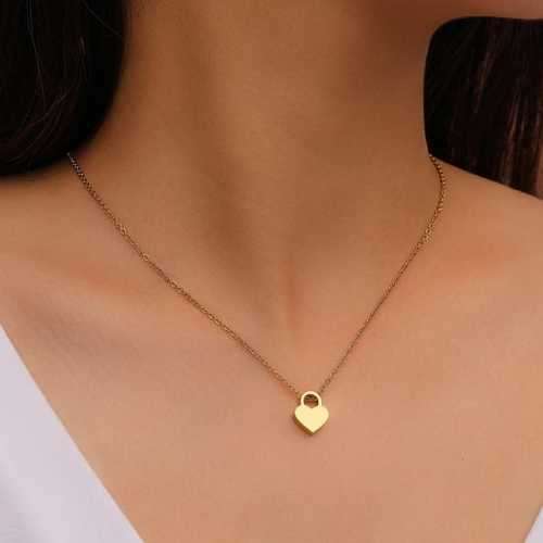 Retail Price R1099 TITANIUM (NEVER FADE) HEART LOCK Necklace 45cm (SILVER ONLY)