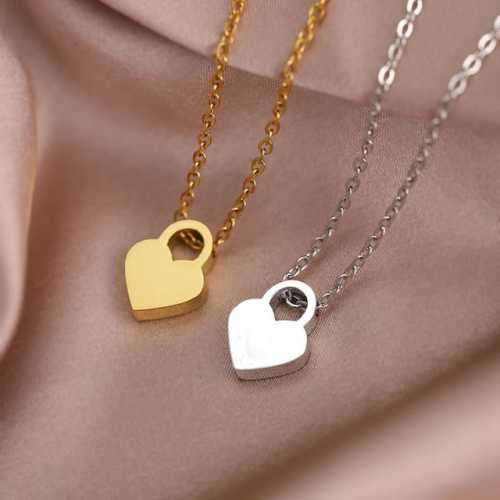 Retail Price R1099 TITANIUM (NEVER FADE) HEART LOCK Necklace 45cm (SILVER ONLY)