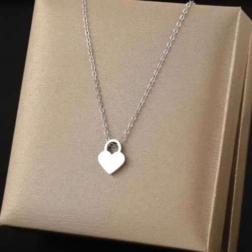 Retail Price R1099 TITANIUM (NEVER FADE) HEART LOCK Necklace 45cm (SILVER ONLY)