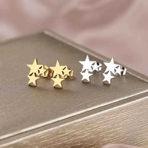 Retail Price R699 TITANIUM (NEVER FADE) THREE STARTS Earrings (GOLD ONLY)