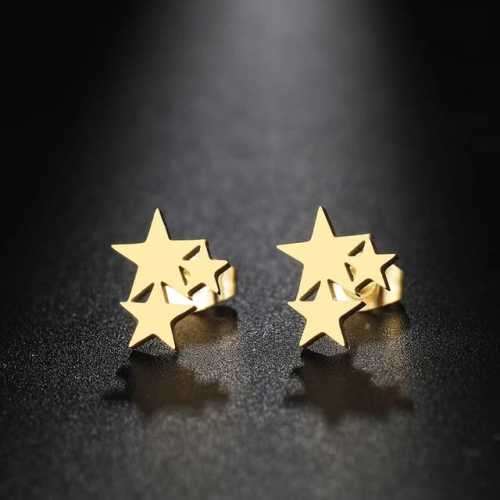 Retail Price R699 TITANIUM (NEVER FADE) THREE STARTS Earrings (GOLD ONLY)